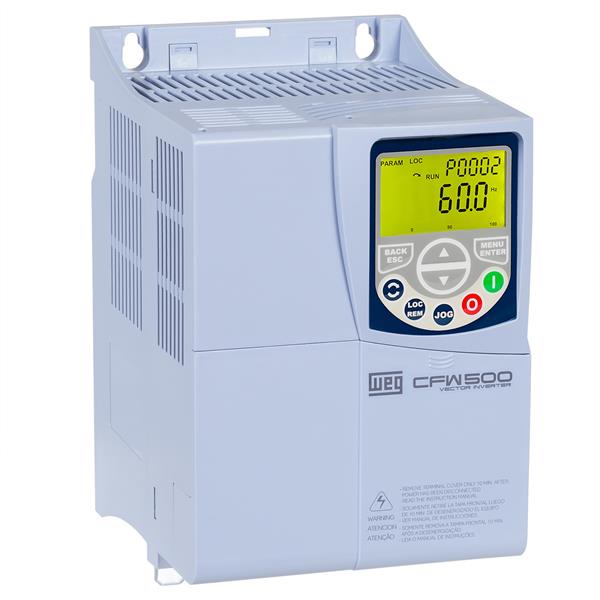 INVERSOR  FREQUENCIA CFW500C16P0T4DB20G2 10CV 7,5KW 380-480V 16A C/ PLUG IN IP20 G2 S/ FILTRO 43489 CFW500C16P0T4DB20G2