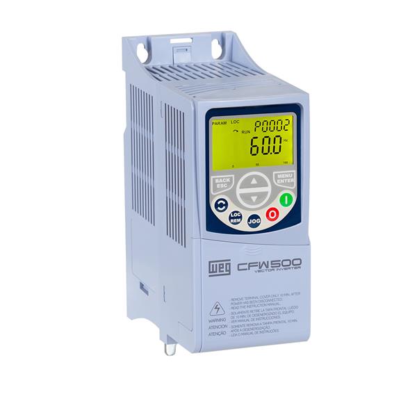 INVERSOR  FREQUENCIA CFW500A04P3T4NB20G2 TRIFASICO 380-480V 4,3A C/ PLUG IN IP20 G2 S/ FILTRO 43492 CFW500A04P3T4NB20G2
