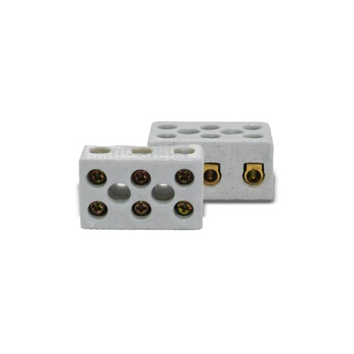 CONECTOR  TRIPOLAR 16MM² 50A/600V PORCELANA C/ FURO FIXACAO 4430