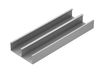 PERFIL  DUPLO 25X73MM ALUMINIO LISO BR DIVISOR CENTRAL 45014 DT1224000 