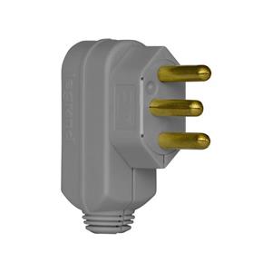 PLUGUE  MACHO 2P+T 10A 250V POLIPROPILENO CZ 60052 