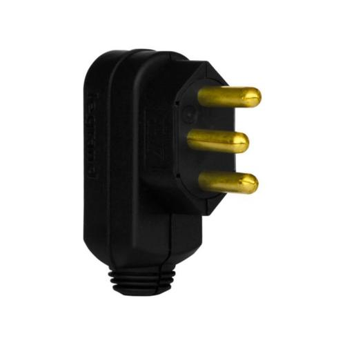 PLUG  VERSATIL MACHO 2P+T 20A 250VCA TERMOPLASTICO PT SAIDA LATERAL 615853 61081