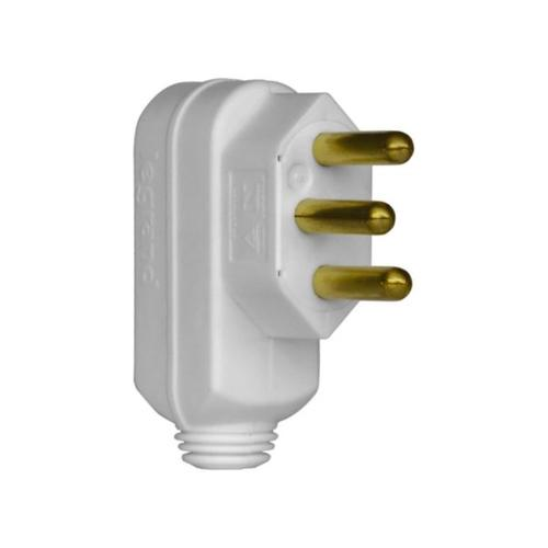 PLUG  VERSATIL MACHO 2P+T 20A 250VCA TERMOPLASTICO BR SAIDA LATERAL 61082