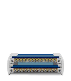 BLOCO  DISTRIBUICAO MODULAR 2 BARRAMENTOS X 15 LIGACOES 125A FIXACAO TRILHO DIN (S 10971 8570 