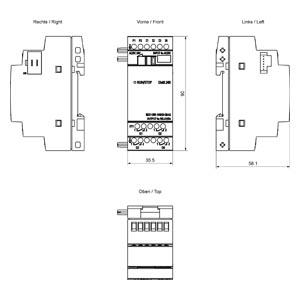 MODULO  EXPANSAO DM8 24VDC 4 DI 4 DO 16225 6ED10551HB000BA2 