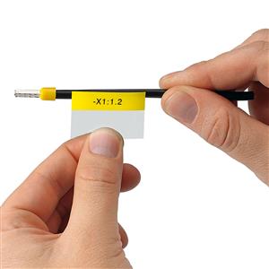 ETIQUETA  AM/PT 6,5X24X5MM POLIMERO DE VINILO P/MARCADOR DE CABOS MM-WML 5 (EX10)R C1 YE/BK 22698 MMWML5(EX10)RC1YE/BK 