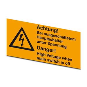 IDENTIFICADOR  PLAQUETA PLASTICO AM 104X70MM US-EMLF YE 22721 US-EMLF(104X70)YE 